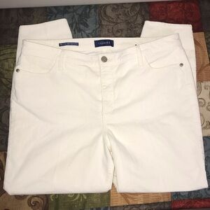 Talbots High waist Jegging Ankle white corduroy pants size 16P